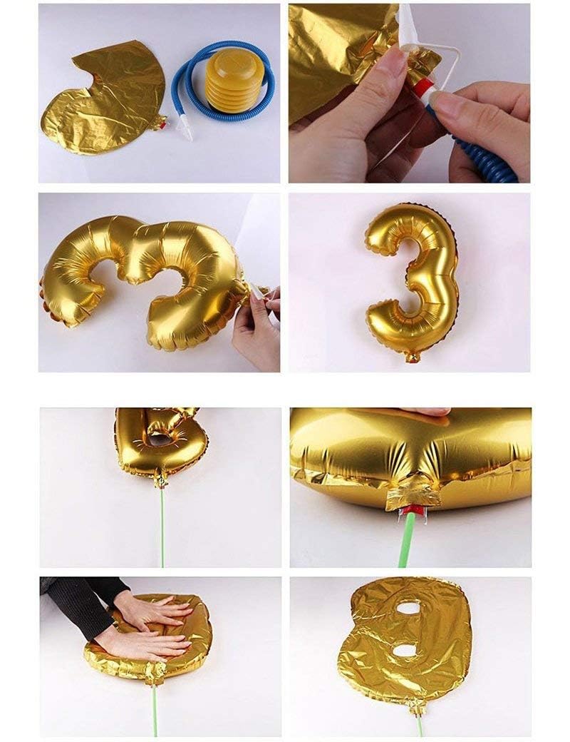 Simple polymer 16" Gold 0-9 Number Balloons Foil Balloons Mylar Balloons for Party Decorations Party Supplies - Image 3